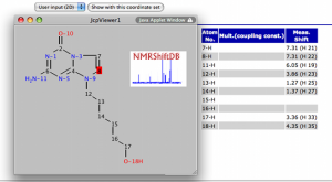 Assigned proton spectrum in NMRShiftDB